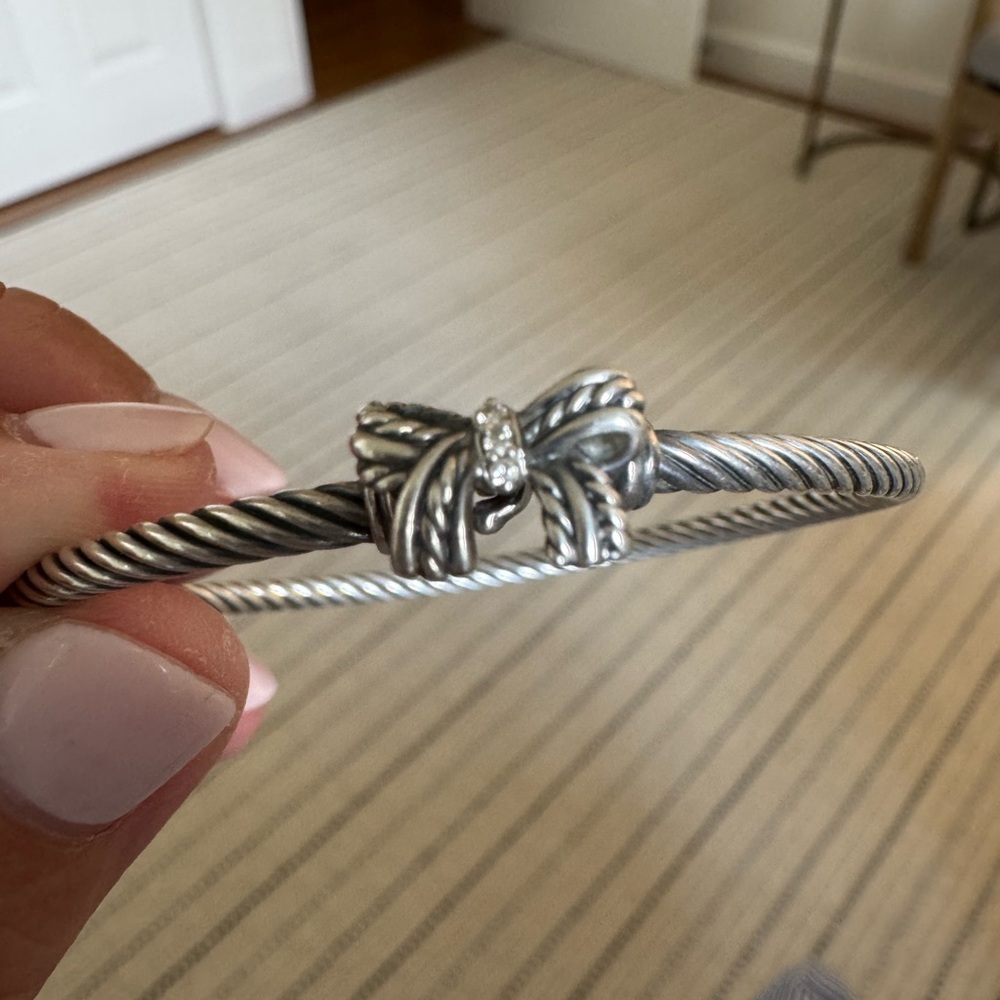 David Yurman Diamond Bow Bangle Bracelet